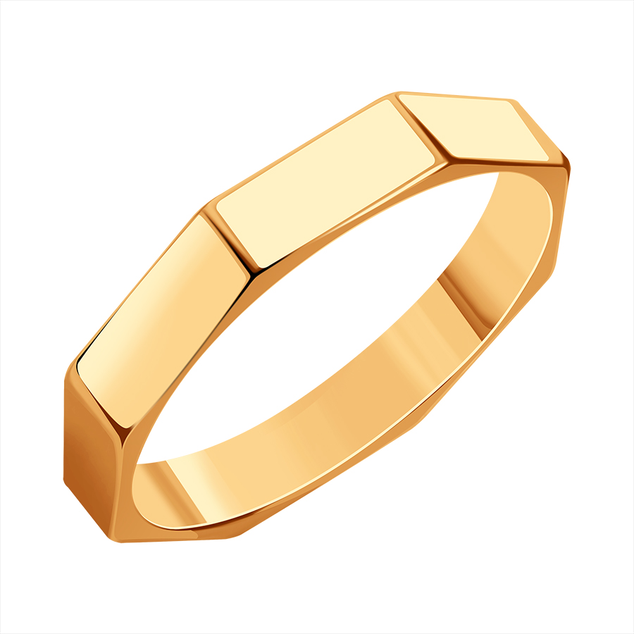 Кольцо обручальное из красного золота, 3 мм (Т100016113)